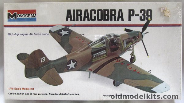 Monogram 1/48 Bell P-39 Airacobra - White Box Issue, 6844 plastic model kit